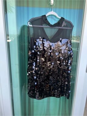 H&M Black Sequin Mini Dress